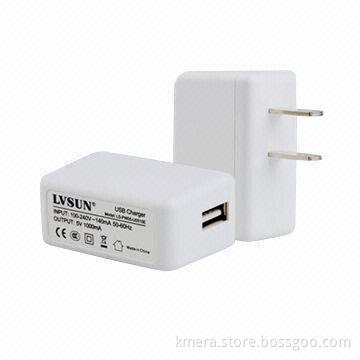 Portable Home and Travelling USB Chargers with Up to 1A Output Current